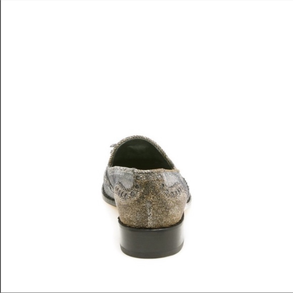 STUART WEITZMAN The Guy Thing Metallic Tassel Loafers In Pyrite Nocturn 6.5N - Picture 3 of 10
